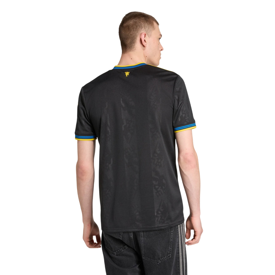 Adidas Terza Maglia Manchester United 25/26 KD4225 Nero - Maglia Calcio Ufficiale con Tecnologia AEROREADY - retro indossata