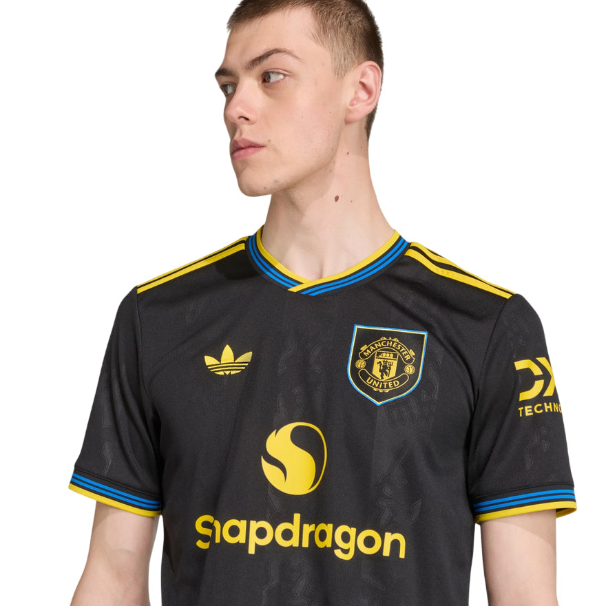 Adidas Terza Maglia Manchester United 25/26 KD4225 Nero - Maglia Calcio Ufficiale con Tecnologia AEROREADY - zoom