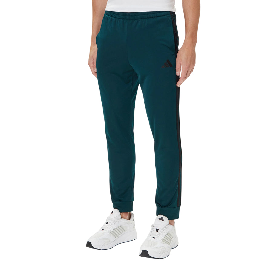 Adidas Tuta sportiva Basic 3 Strisce Tricot Track Suit JX5502 Aurora Ivy - Pantalone con Polsino