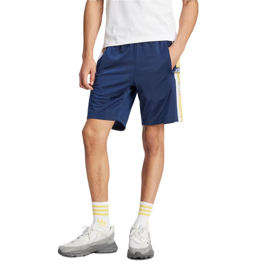 Adidas pantaloncino sportivo da uomo Adibreak IU2372 indigo-bianco-giallo oro