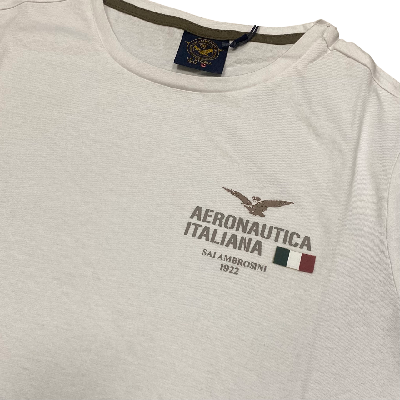 Aeronautica Italiana maglietta manica corta da uomo 035797U bianco
