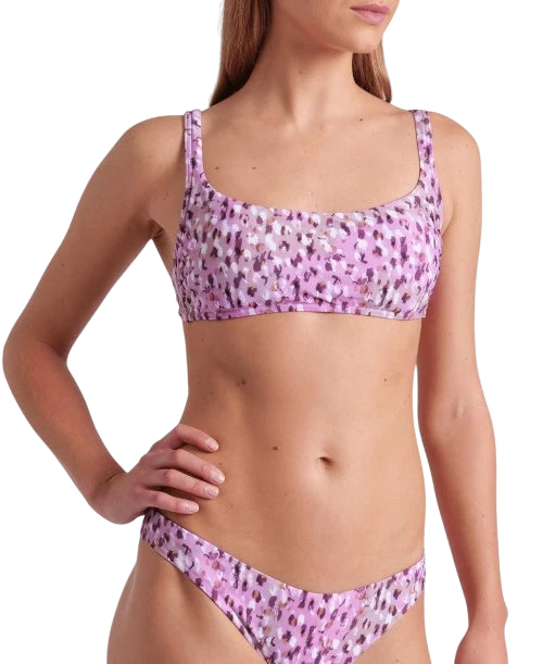 Arena Bikini Bralette Donna Water Print Leo Pink - 007082601 - Dettaglio Stampa