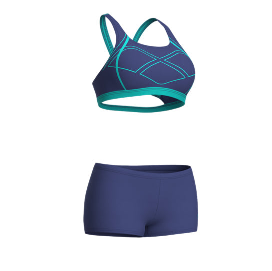 Arena Costume Intero Donna Nuoto Graphic PRO 008932880 Blu - Vista 3/4