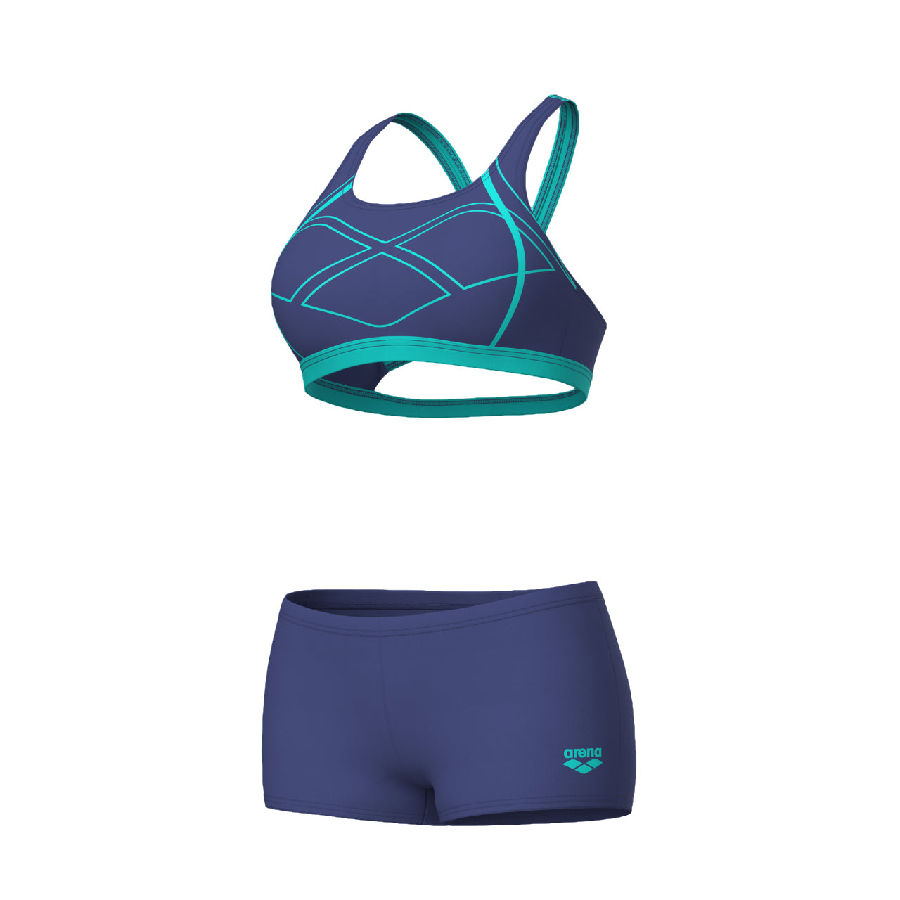 Arena Costume Intero Donna Nuoto Graphic PRO 008932880 Blu - Vista Laterale