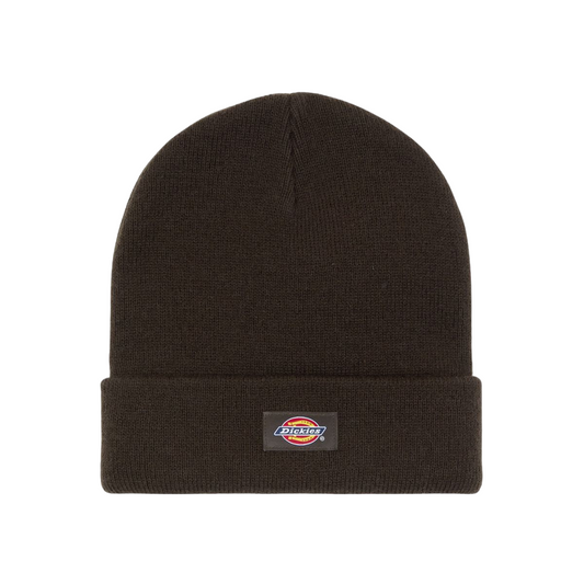 Berretto Dickies unisex Gibsland colore marrone in maglia morbida 100% acrilico con orlo a risvolto, design anti-pelucchi e lavabile