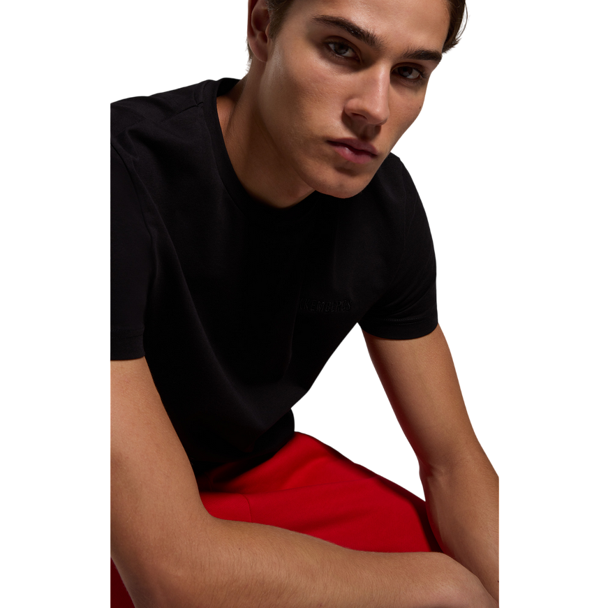 Bikkembergs maglietta manica corta con logo ricamato BMT0819 8000 nero