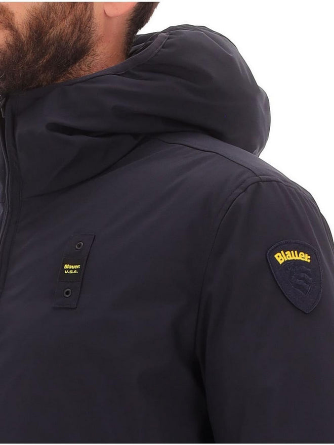 Blauer Giubbotto Uomo Reversibile Ballard in Nylon Neoprene - Blu - 25WBLUC06082-005480