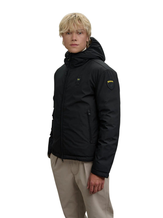 Blauer Giubbotto Uomo Reversibile Ballard in Nylon Neoprene - Nero - 25WBLUC06082-005480