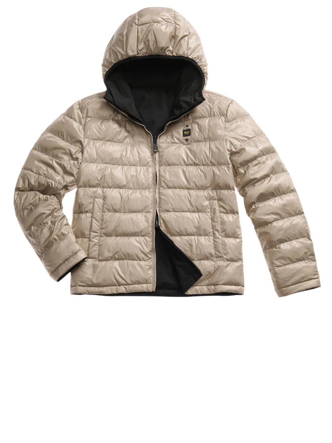 Blauer Giubbotto Uomo Reversibile Ballard in Nylon Neoprene - Nero - 25WBLUC06082-005480