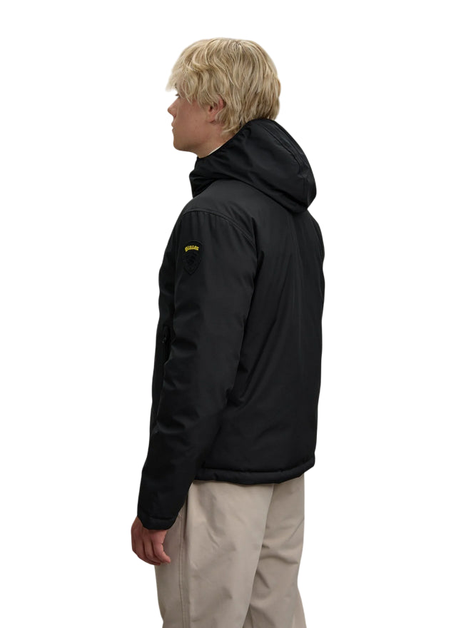 Blauer Giubbotto Uomo Reversibile Ballard in Nylon Neoprene - Nero - 25WBLUC06082-005480