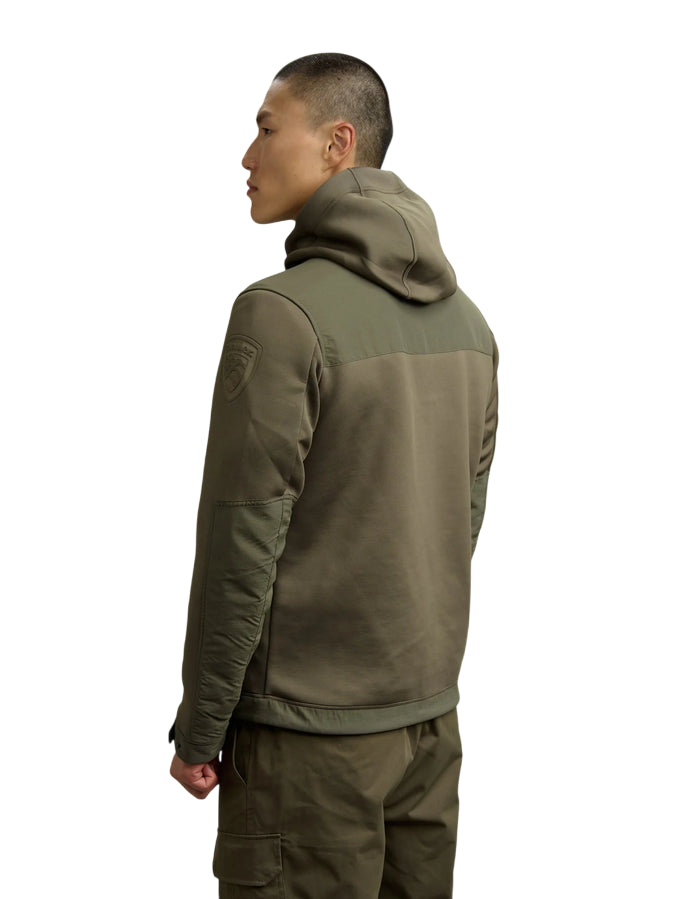 Blauer Rodman Scuba Multi Pocket Sweatshirt 25WBLUF02252-004745 670 Verde – Felpa Uomo Tecnica