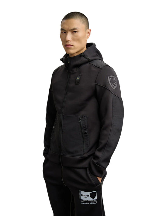 Blauer Surface Scuba Sweatshirt 25WBLUF02253-004745 999 Nero – Felpa Uomo Tecnica