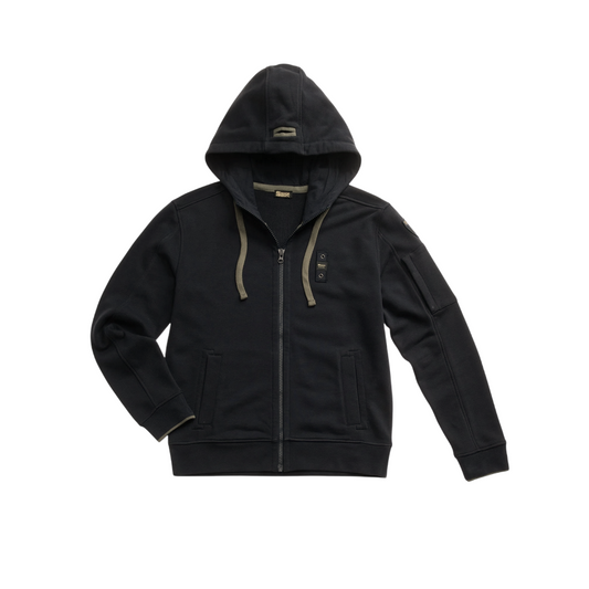 Blauer felpa da uomo con cappuccio e cerniera intera da Cardinton nero