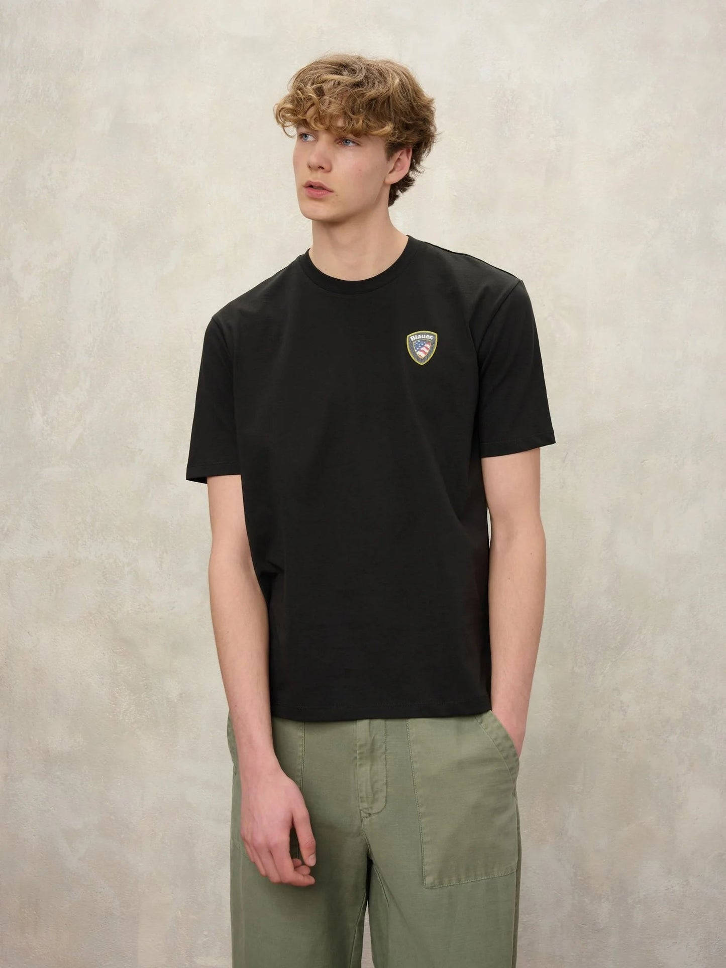 Blauer uomo maglietta in cotone manica corta 26SBLUH02284-007480 999 nero