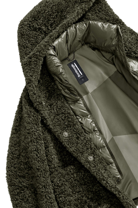 Bomboogie Cappotto Donna Ecopelliccia Verde GW9191TSFC 365 | Stile Invernale Versatile - interno