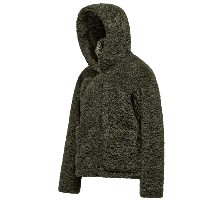 Bomboogie Cappotto Donna Ecopelliccia Verde GW9191TSFC 365 | Stile Invernale Versatile - laterale