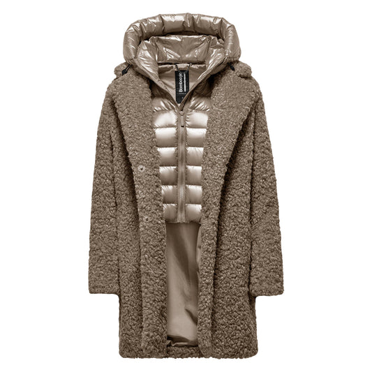 Bomboogie Odessa Overcoat CW6570TSFC5_172 Tortora- Cappotto lungo donna elegante e funzionale