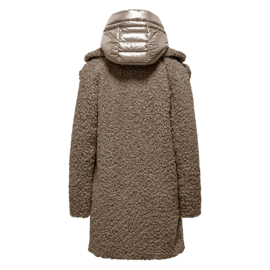 Bomboogie Odessa Overcoat CW6570TSFC5_172 Tortora- Cappotto lungo donna elegante e funzionale