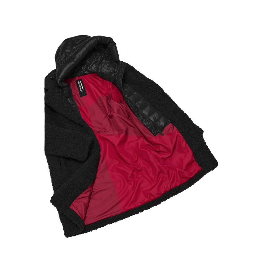 Bomboogie Odessa Overcoat CW6570TSFC5_90 Nero - Cappotto lungo donna elegante e funzionale aperto