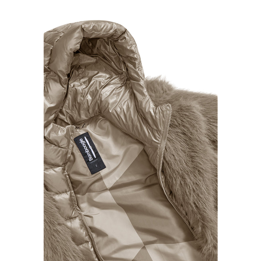 Bomboogie Paris Coat GW9148TFRL5_172 Tortora - Cappotto corto donna in pelliccia sintetica - interno