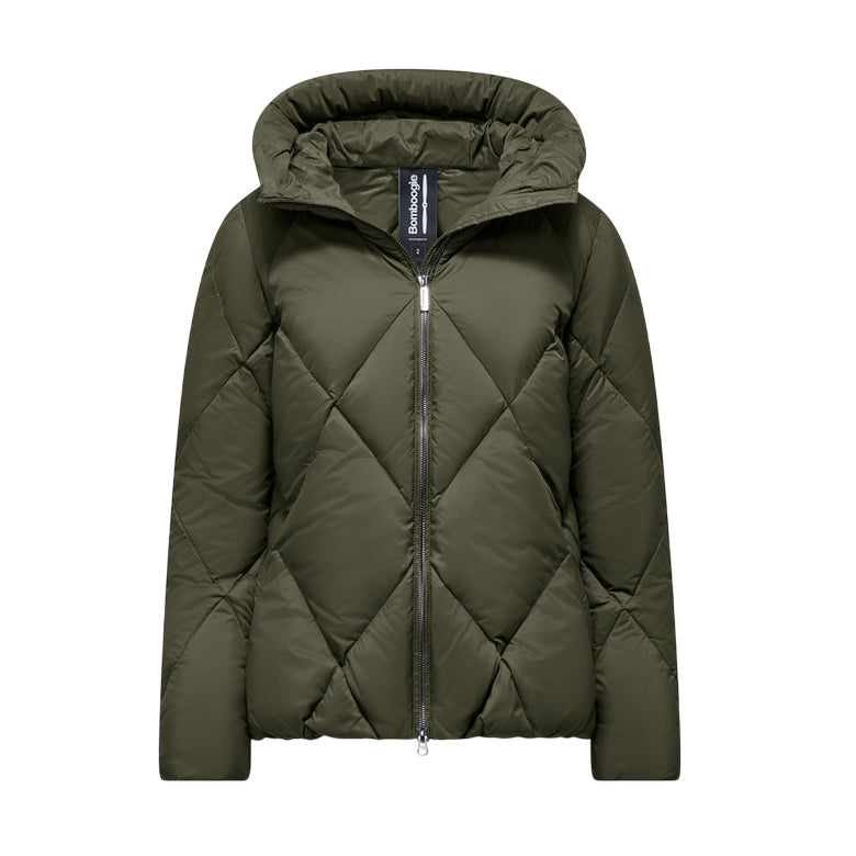 Bomboogie Piumino Donna Verde GW8639TMNW5 365 | Calore Naturale & Stile Romantico