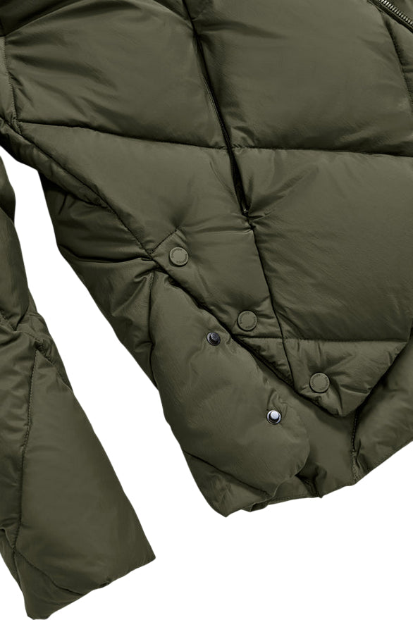 Bomboogie Piumino Donna Verde GW8639TMNW5 365 | Calore Naturale & Stile Romantico