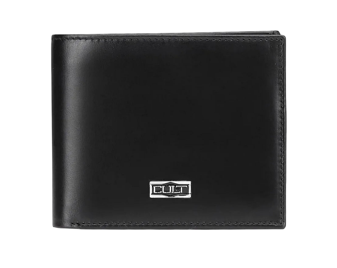 CULT MINI BILLFOLD Billy Portafoglio Nero - 183053 999 - Portacarte in Vera Pelle - frontale