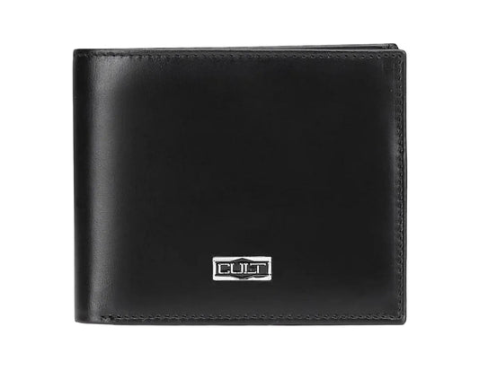 CULT MINI BILLFOLD Billy Portafoglio Nero - 183053 999 - Portacarte in Vera Pelle - frontale