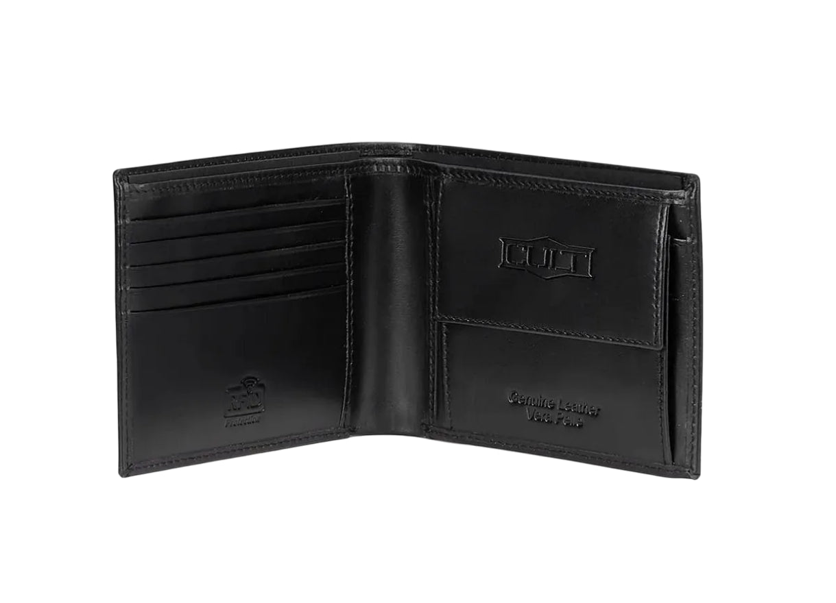 CULT MINI BILLFOLD Billy Portafoglio Nero - 183053 999 - Portacarte in Vera Pelle - interno