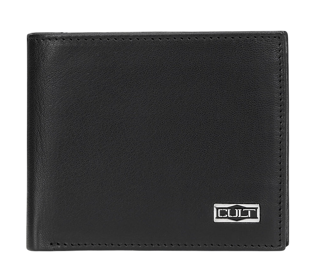 CULT MINI BILLFOLD Portafoglio Nero - 183053 999 - Portacarte in Vera Pelle - frontale