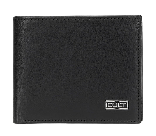 CULT MINI BILLFOLD Portafoglio Nero - 183053 999 - Portacarte in Vera Pelle - frontale