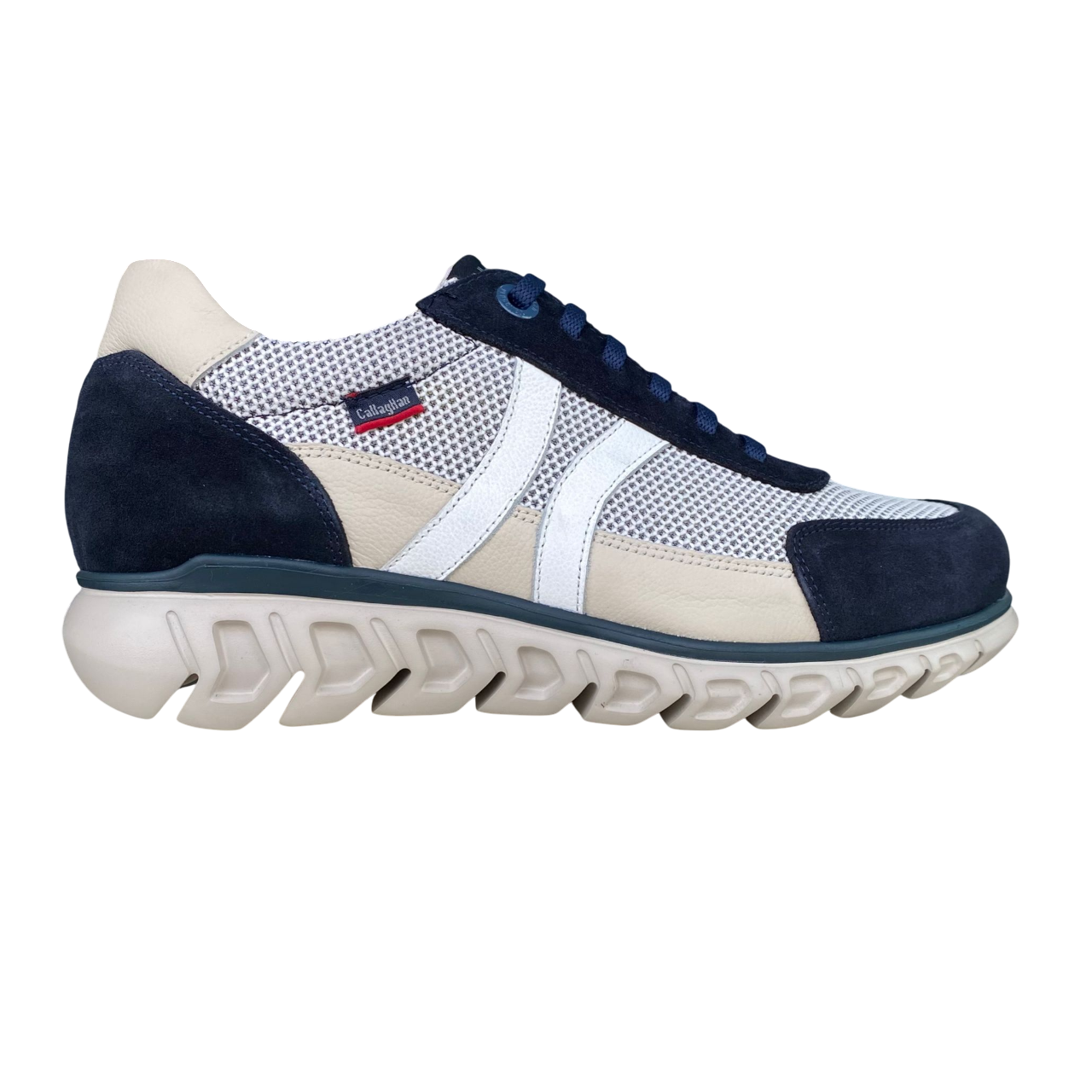 CallagHan scarpa sneakers da uomo Luxe Squalo 12923 blu-bianco