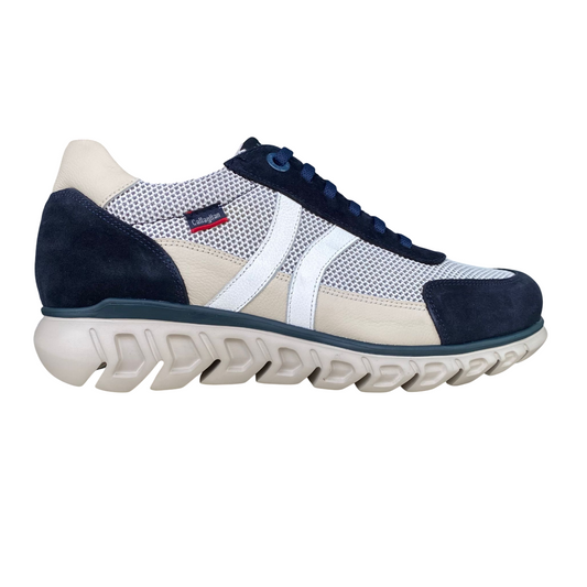 CallagHan scarpa sneakers da uomo Luxe Squalo 12923 blu-bianco