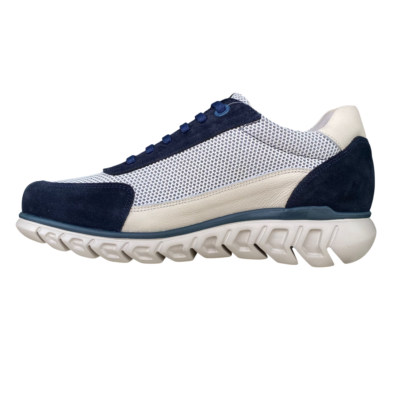 CallagHan scarpa sneakers da uomo Luxe Squalo 12923 blu-bianco