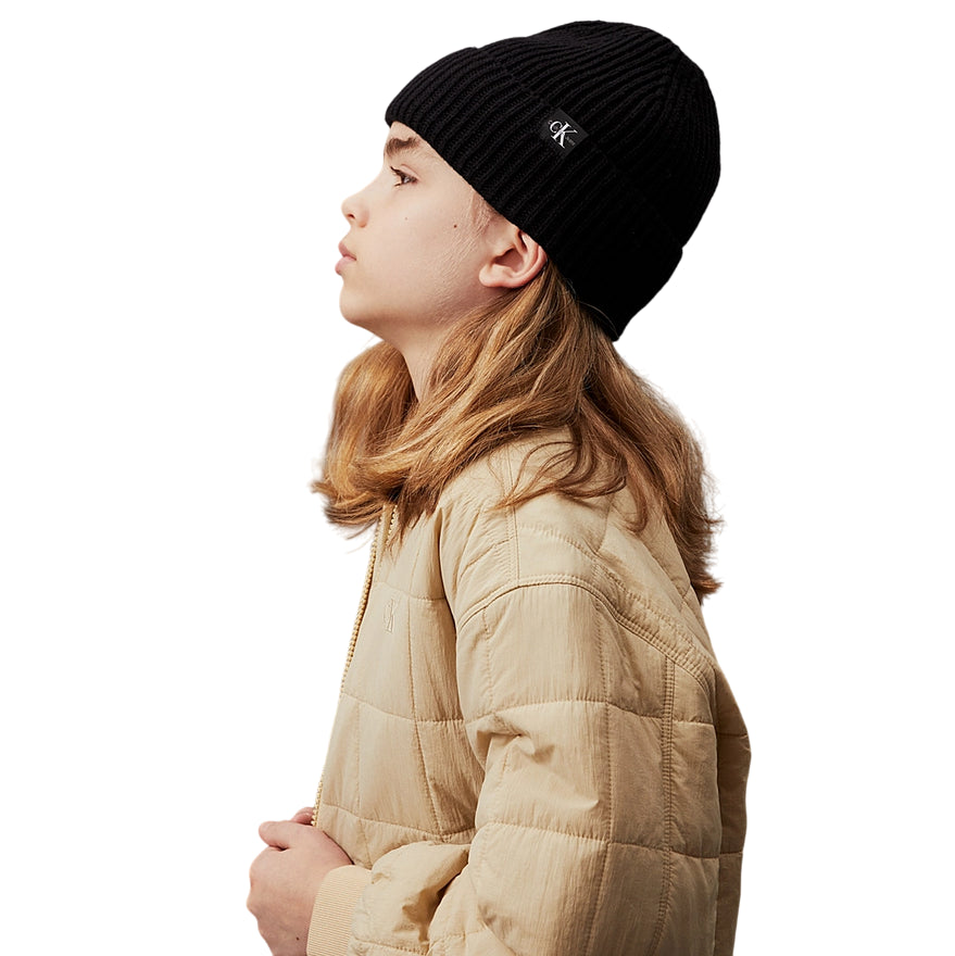 Calvin Klein Berretto a Costine Unisex Junior IU0IU00440BEH Nero - vista principale