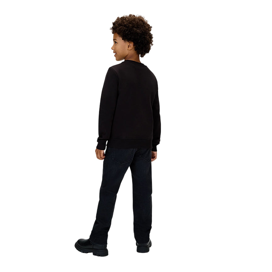 Calvin Klein Felpa Girocollo con Logo IU0IU00714BEH Nera - vista posteriore