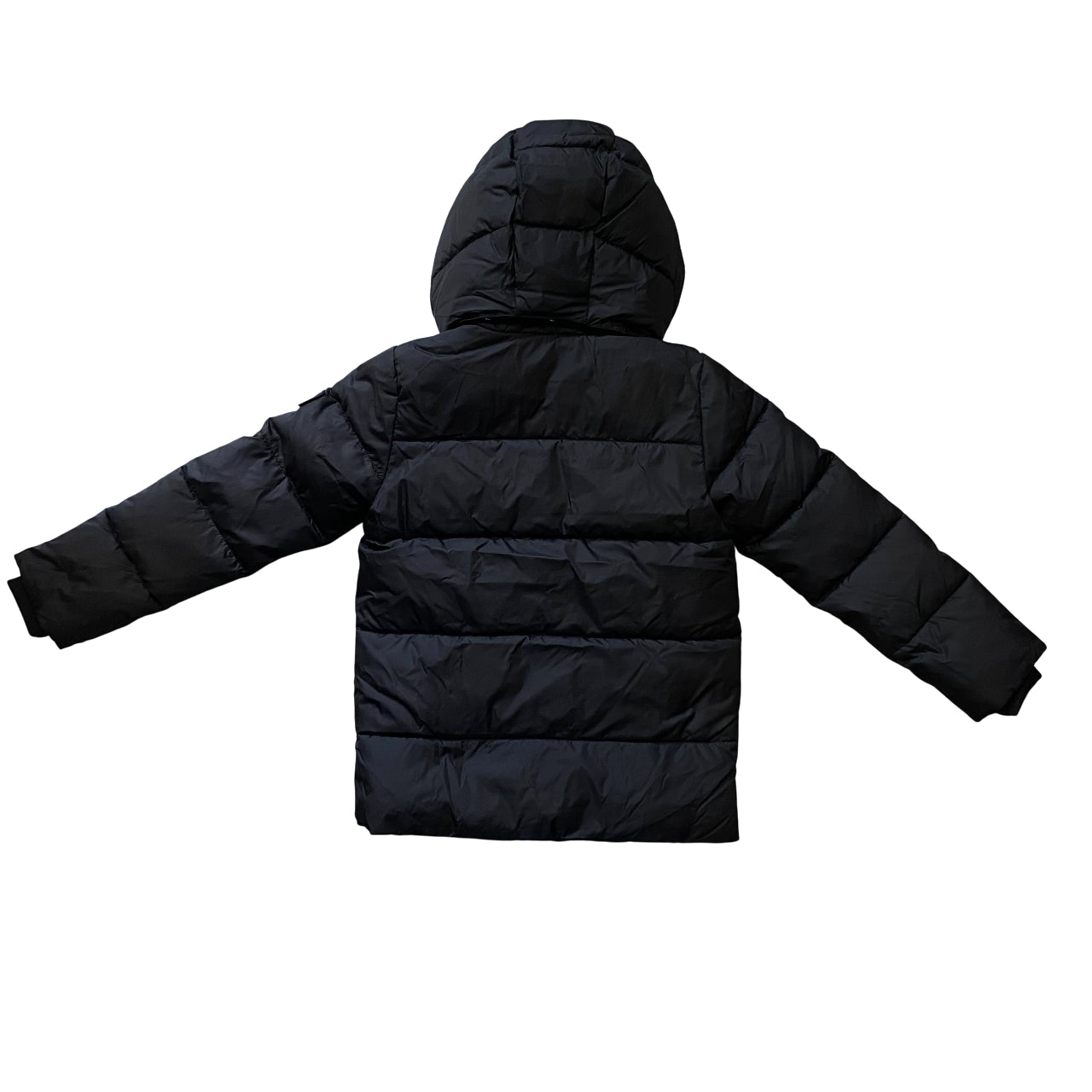 Calvin Klein Giubbotto Trapuntato con Cappuccio Junior IB0IB01276BEH Nero - vista posteriore