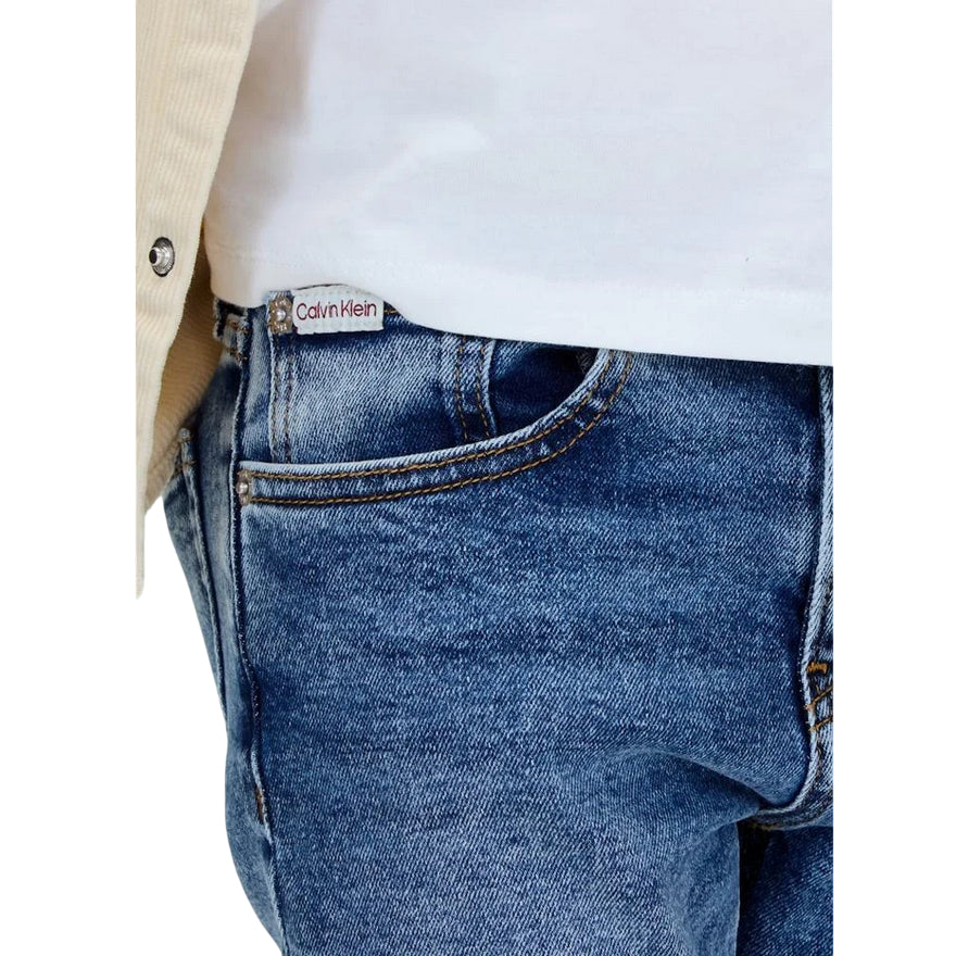 Calvin Klein Jeans Dad Fit IB0IB02547 Washed Blue Cf per Junior - Stile e Comfort - dettaglio tasca