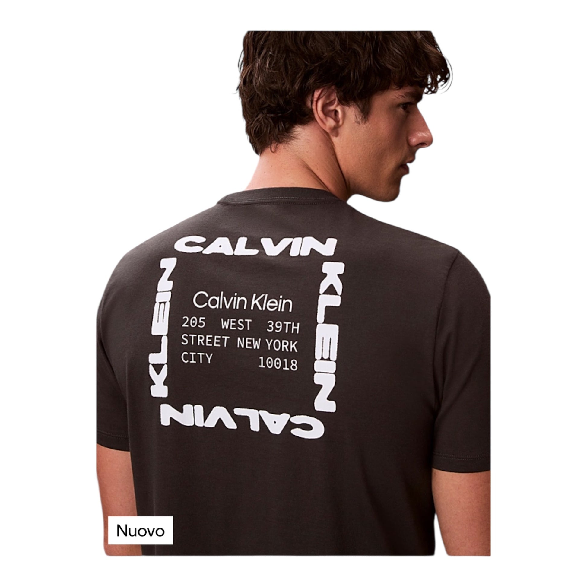 Calvin Klein maglietta manica corta in cotone LV14RE830G 8MN nero slavato