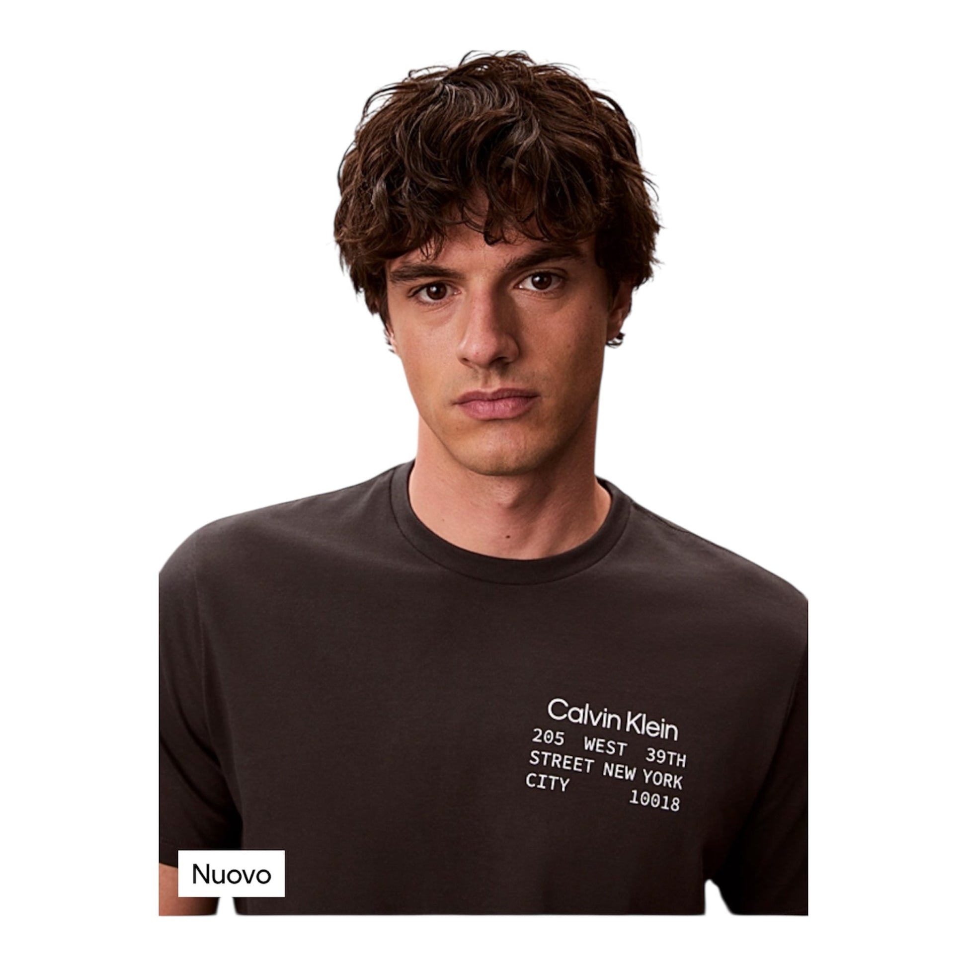 Calvin Klein maglietta manica corta in cotone LV14RE830G 8MN nero slavato