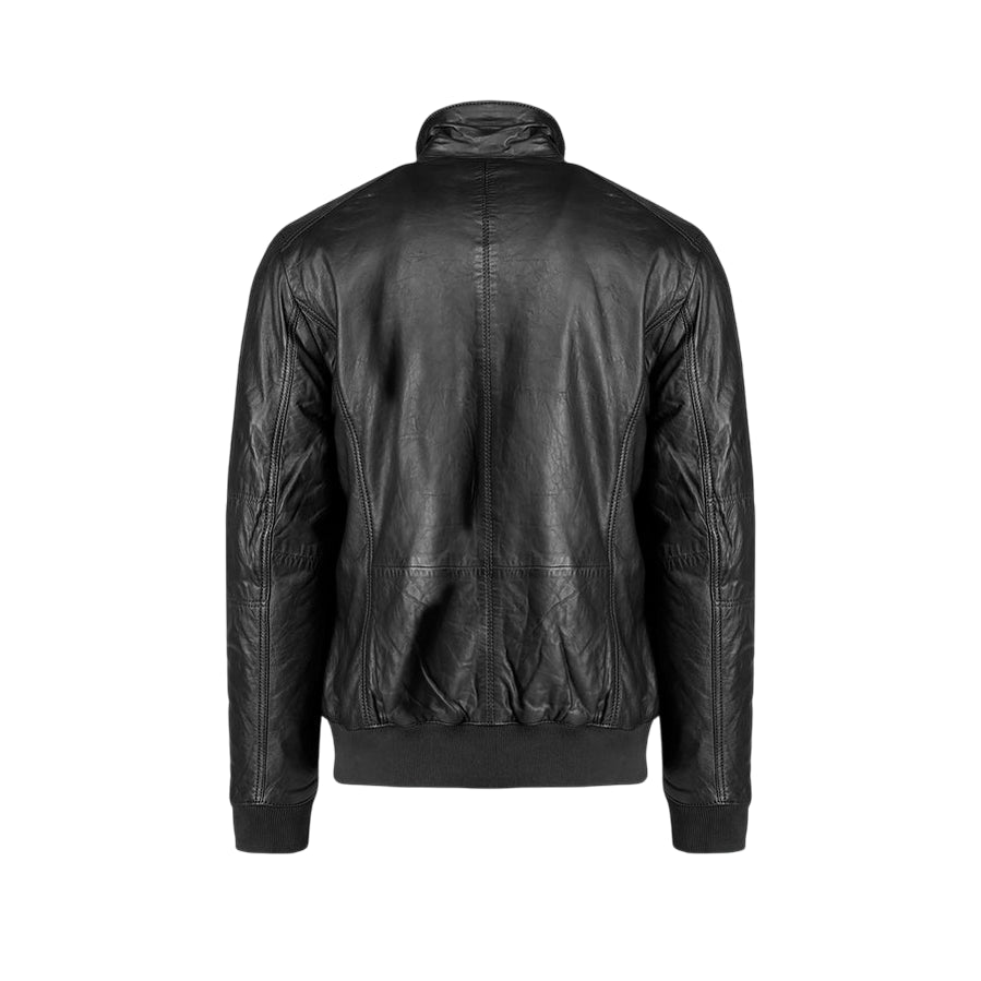 Giacca Bomber Pelle Uomo Censured JMPHAM SHO3 90 Nero | Vera Pelle