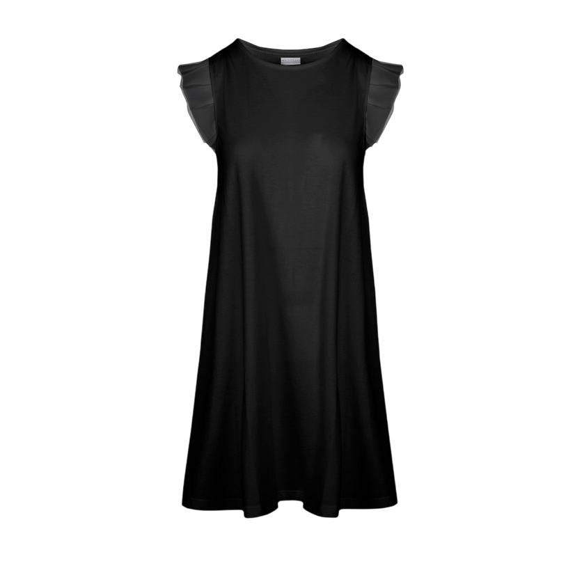 Censured abito corto da donna con maniche voulant AWC273TJSGE 90 nero