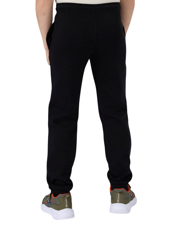 Pantalone Champion junior 307392 KK001 vista posteriore con design sportivo e vestibilità junior nero