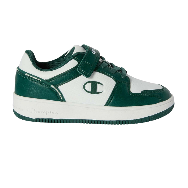 Champion – Sneakers Ragazzi Rebound 18 Cut S32414 WW023 Bianco-Verde | Stile Basket, Comfort Superiore e Massima Praticità