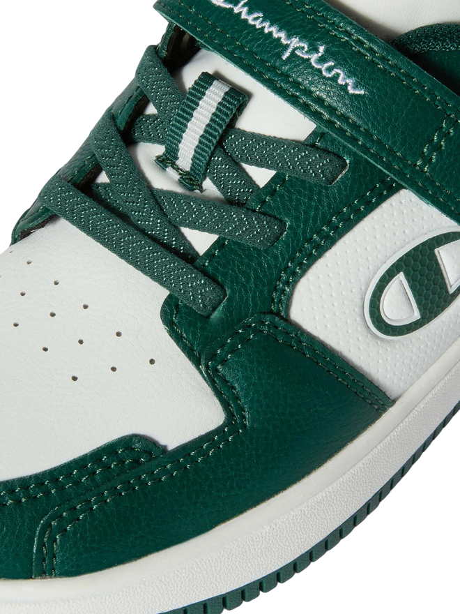 Champion – Sneakers Ragazzi Rebound 18 Cut S32414 WW023 Bianco-Verde | Stile Basket, Comfort Superiore e Massima Praticità