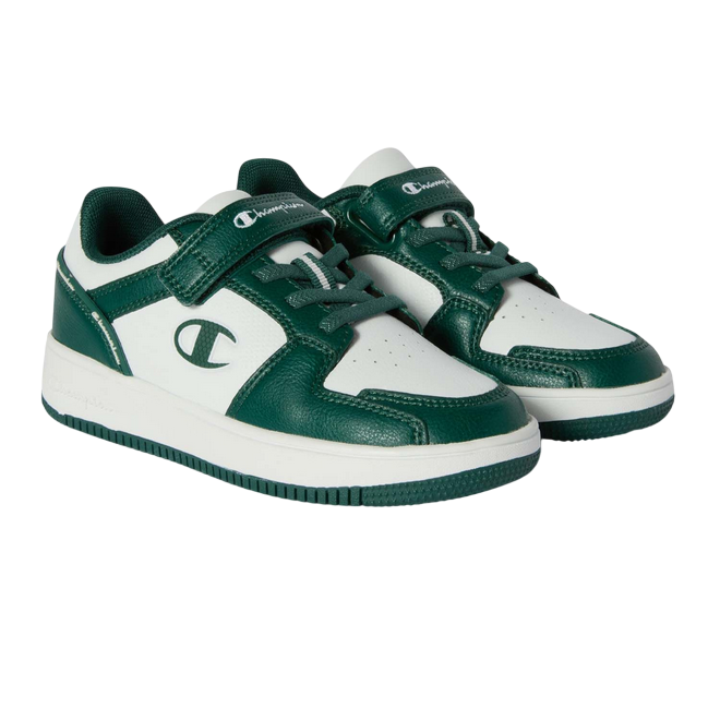 Champion – Sneakers Ragazzi Rebound 18 Cut S32414 WW023 Bianco-Verde | Stile Basket, Comfort Superiore e Massima Praticità