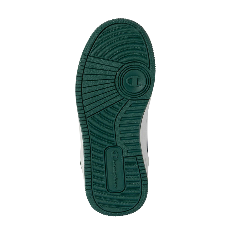 Champion – Sneakers Ragazzi Rebound 18 Cut S32414 WW023 Bianco-Verde | Stile Basket, Comfort Superiore e Massima Praticità