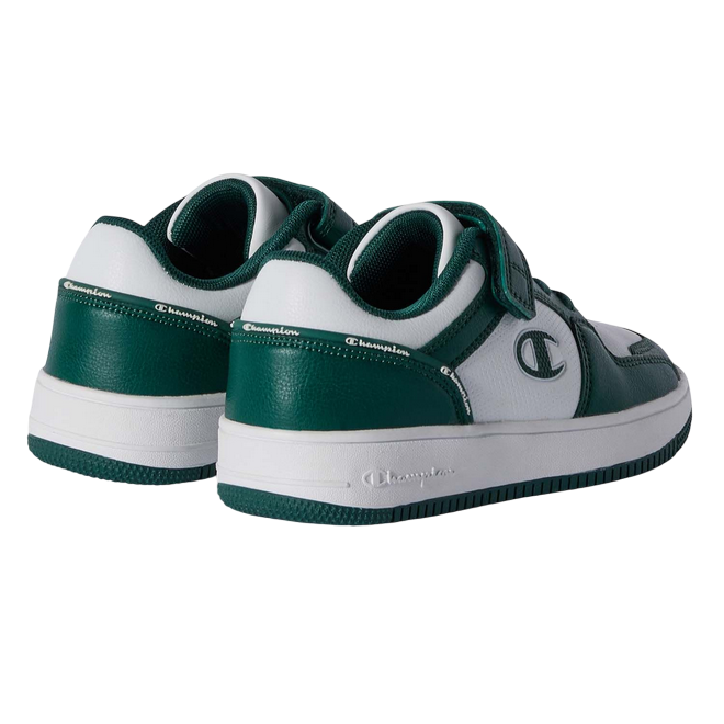 Champion – Sneakers Ragazzi Rebound 18 Cut S32414 WW023 Bianco-Verde | Stile Basket, Comfort Superiore e Massima Praticità
