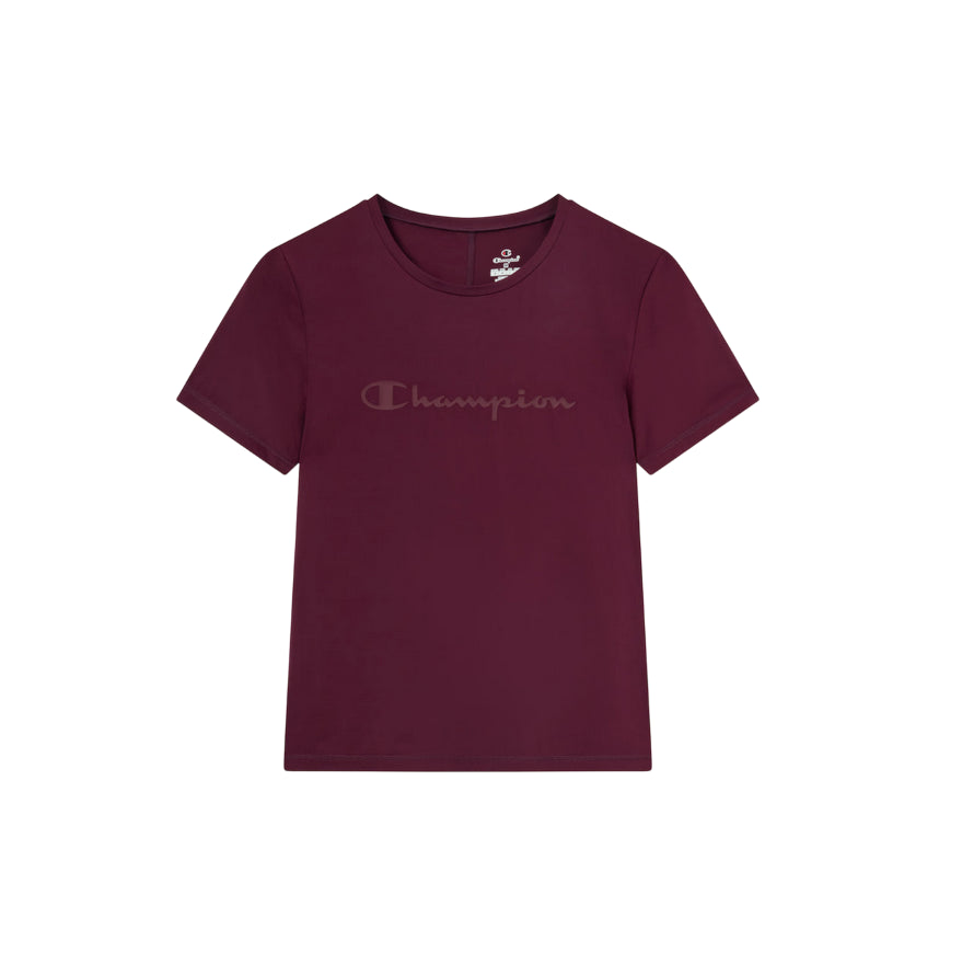 Champion T-shirt donna girocollo Stretch Bordeaux 118393_RS522