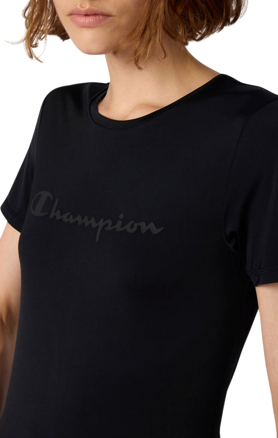 Champion T-shirt donna girocollo Stretch Nera 118393_KK001